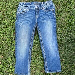 Miss Me mid rise capri womens 28